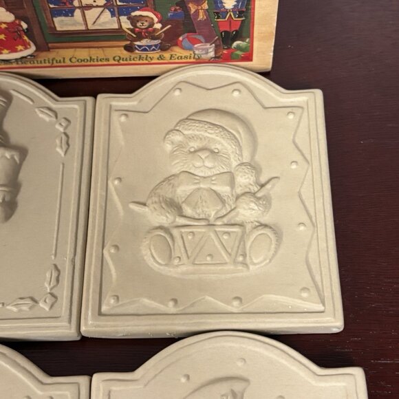 Brown Bag Cookie Art Christmas Cookie Tiles Santa Nutcracker Snowman Teddy Bear - Picture 10 of 16